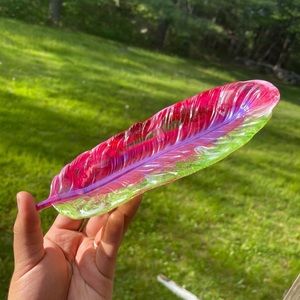 Resin Feather Jewelry dish